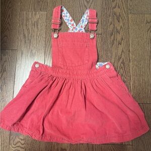 Mini Boden Red Kids Overall Dress size 3/4